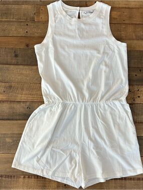 Z Supply Cotton White/Ivory Romper w/ Pockets